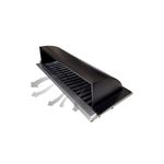 PRIMA Decorative Hardware Floor Vent Air Deflector/Diverter 4"x10" – Dome Design, Heavy Duty, Cast Aluminum Air Vent Deflectors - Rust Free, Powder Coated Finish ‎Floor Vent Deflectors - Black