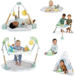 Ingenuity Tummy-to-Toes 6-in-1 Milestone Center, Play Gym, Foldable Mat, Music and Nature Sounds, Lights, Activity Jumper, Table, Playhouse, for Ages 0-48 Months