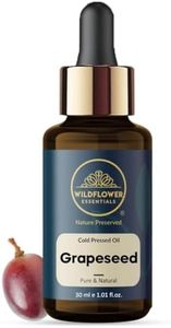 Wildflower Essentials 100% Pure & Natural Grapeseed Oil Cold Pressed For Face Skin Hair Body Anti Ageing Lightweight Undiluted Carrier Oil 30ml