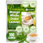 Lavendium, Premium 100+ Natural Mango Whole Leaves Dried, 100% Natural & Pure Dried Mango Leaves, Mango Leaf Tea, No Additives, No Caffeine, Vegan