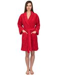TowelSelections Women's Robe, Plush Fleece Short Spa Bathrobe, Lollipop, X-Small