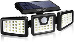 KIBTOY Solar Sensor Outdoor Bright Light Easy to Install, Security Light with 360° Wide Lighting Angle IP65 Waterproof for Front Door,Pathway,Yard,Garage