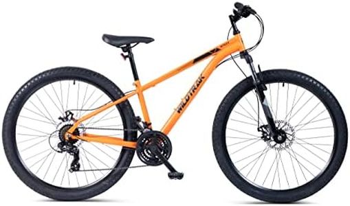Wildtrak - Steel Mountain Bike, Adult, 27.5 Inch, 21 Speed, Shimano shifters - Orange