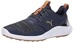 Puma Golf Men's Ignite Nxt Lace Golf Shoe, Peacoat-Puma Team Gold-Puma White, 10 M US