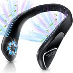 Kakashi Portable Neck Fan, 6000mAh Rechargeable Bladeless Operated Wearable Personal Fan with 3 Speeds, 360°Cooling Leafless Adjustable Neck Fan Blow Cold Air for Travel Outdoor