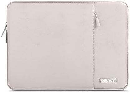 MOSISO Laptop Sleeve Bag Compatible with Laptop 13 inch, Polyester Vertical Case with Pocket, Stone Gray