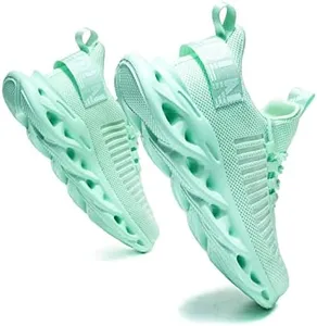 GSLMOLN Men's Sport Athletic Running Shoes Breathable Gym Jogging Sneakers Green Size 8.5