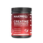 NAKPRO Micronised Creatine Monohydrate Powder 100g, Lychee | 3g Creatine/Serving | Trustified Certified | Rapid Absorption Pre/Post Workout Supplement for Muscle Repair & Recovery