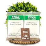 ECO amenities Bar Soap Bulk - 100 Pack, 1.0 oz Travel Size Soap Bars - Individually Wrapped Hotel Soap - Great for Vacation Rental and Airbnb Toiletries or Hygiene Kits Supplies