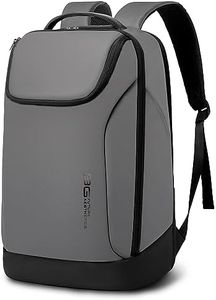 BANGE Business Smart Backpack Waterproof fit 15.6 Inch Laptop Backpack with USB Charging Port,Travel Durable Backpack, Grey(no Charge Port), Medium, Fashion