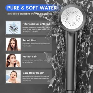 MEKO Hard Water Filter Shower Head – High Pressure, 5 Spray Modes