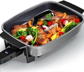 Nuwave Medley XL Digital Electric Skillet, Family Size Griddle w/Glass Lid, 2025 New & Improved Precision Heating, 100°-425°F, PFAS Free G11 Nonstick Ceramic Coating, Portable Hot Plate, 7qt Capacity