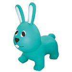 GERARDO'S Toys Jumpy Blue Bunny Space Hopper for Toddlers and Kids - Bouncy Hopping Toy - Children Inflatable Jumping Ball -Indoor Outdoor Fun Play - for Kids Age 12 months+