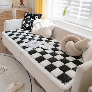 Awjcsv Couch Cover for Dogs Washable, Sofa Cover Protector, Couch Covers for 3 Cushion Couch Sofa Pet Friendly, Soft, Non Slip (27.6 x 82.7 Inch, Black)