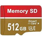 Aogamb SD Card 512GB Fast Speed Memory Card Portable SD Cards Waterproof Memory Cards High Endurance TF Card Suitable for Storing Data in Cameras/Monitors/Car Audio Systems