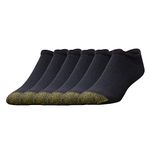 Gold Toe Men's Cotton Liners Athletic Sock 6Pack 10-13 / Shoe: 6-12.5 Black