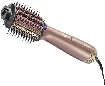 BaByliss Air Power Volume 2-in-1 Hair Dryer and Styler, Wet and Dry Modes, Smoothing Blow Dryer Brush with 3 Temperature Settings, Ionic, Ceramic, Gold