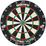 Unicorn Eclipse Ultra Professional Bristle Dartboard with Ultra Sisal, Ultra Spider and Ultra Clarity, Professional Dart Board for Adults,Black