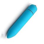 Mini Small Bullet Setting Electric Quiet 10 Modes Personal Bullet Tool Powerful Mini Stick Soft Silicone Toys for Women Pleasure, Waterproof Bullet Rod Toys Massage Ball Self Play (Blue)