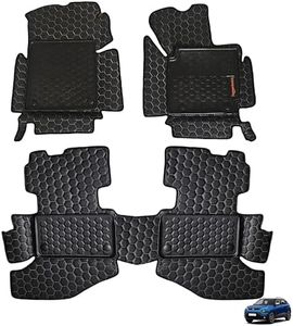 Amazon Basics 8D Premium Car Floor Mats for Tata Punch (All Variants | MT/at | 2024 & Older) | Custom Fit | Waterproof| TPE | Black