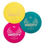 Latitude 64 Gravity Disc Golf Starter Set | 3 Piece Disc Golf Set | Pure, Fuse, Explorer | Lightweight, Floating Plastic for Longer Flights | Perfect for Beginners | 120-130g (Colors May Vary)