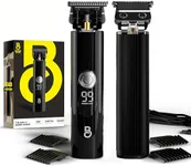 The Beard Club Professional T-Blade Beard Trimmer for Men LT - Barber Electric Shaver, Mustache & Hair Clippers for Men Zero Gapped Cordless Buzzer Hair Trimmer & T Outliner Edger Line Up Grooming Kit