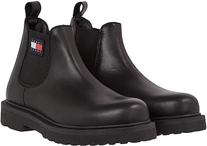 Tommy Jeans Homme Bottes Mid Boot Cuir, Noir (Black), 43 EU