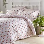 HOMEMAKER BEDDING Duvet Cover Bed Quilt Set Pillow Cases Strawberry Print (Single)