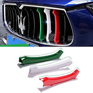 SUPAREE LIGHT FORWARD Grille Trim 3pcs Front Grille Decorative Garnish Trim fits for Maserati Ghibli 2014-2016