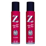 Z Men's Classic No Gas Deo, 120 ml X 2, Woody, Musky Fragrance, Luxury deodorants, Prevents Odor, Refreshing Premium Aromatic Long lasting Perfume, Body Spray for Party, Office, Date (Pack of 2)