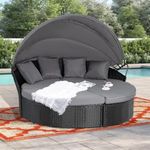 SUNCROWN Outdoor Patio Round Daybed