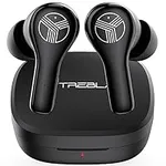TREBLAB WX8 - True Wireless Earbuds, IPX8 Waterproof Earbuds with up 28H of Play Time, Bluetooth Headphones w/Touch Control and Noise Isolation, Charging Case w/Wireless Charging, USB-C Port, Black