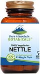 Pure Mountain Botanicals Stinging Nettle Leaf Capsules - Kosher Vegan Caps with 500mg Organic Stinging Nettles Leaf