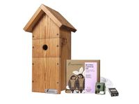 Green Feathers 1080p Wired Wildlife Camera with Bird Box, IP PoE Bird Box Camera, Watch Live on Phone, Tablet or PC, includes 20m PoE cable - Starter Pack (Starter Pack, UK Power Supply)