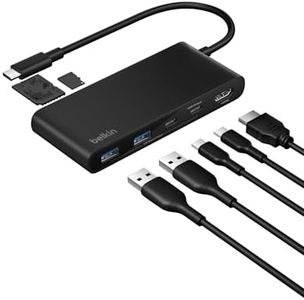 Belkin USB Hub for Laptop 7-in-1, USB C Hub – Multi Port Adapter with 4K HDMI 2.0 @ 60Hz, 100W USB-C PD, SD & MicroSD Slots, 5Gbps Transfer | Type C Hub for MacBook Pro, Air, iPad, Windows