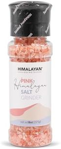 Himalayan Secrets Natural Pink Cooking Salt in Refillable Grinder - 8 oz Healthy Unrefined Coarse Salt Packed with Minerals - Kosher Certified