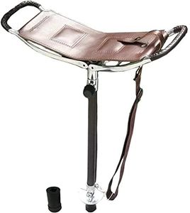 Shooting Seat Stick | Quality Hunting Stick | Adjustable Antique Brown Shooting Stick | Very Durable Leather Seat Folding Chairs | Lightweight Walking Stick | Hunting Equipment
