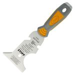 Clauss 8-in-1 putty knife in professional quality | titanium bonded stainless steel blade with non-stick coating | non-slip, ergonomic handle | ideal for scraping | 18798