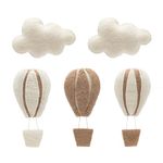 GLACIART ONE Hot Air Balloon & Cloud Decoration | Hanging Wall Decor, Bedroom Wall Banners, Room Wall Accessories or Ceiling Mobile | Use for Garland Wall Decor or Mobile for Crib | Great Gift Idea