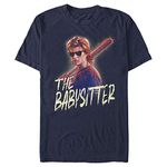 Fifth Sun Men's Stranger Things Steve Cool Babysitter T-Shirt - Navy Blue - Small