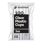 Dealmed Cups Plastic Clear 3oz, 100/Pk