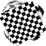 40Pcs Checkered Flag Napkins Race Car Birthday Party Supplies Disposable Racing Party Napkins Black and White Dessert Paper Napkins for Baby Shower Racing Themed Party Decorations Favors