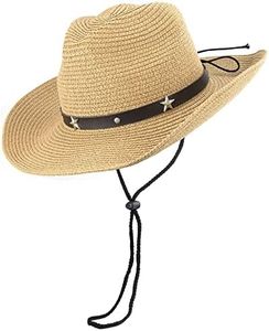JowTreex Straw Cowboy Hat for Women and Men, Summer-Beach-Panama Shapeable Floppy Sun-Hat Wide Brim Fedora Beach Hat (as8, Alpha, one_Size, Standard, Khaki)