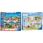 Ravensburger Paw Patrol 4 in Box (12, 16, 20, 24 Pieces) Jigsaw Puzzles for Kids Age 3 Years Up & Bluey - 4 in Box (12, 16, 20, 24 Pieces) Jigsaw Puzzles for Kids Age 3 Years Up