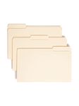 Smead File Folder, 1/3-Cut Tab, Assorted Positions, Legal Size, Manila, 100 per Box (15330)