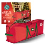 HOLIDAY SPIRIT Christmas Tree Storage Bag For Trees. Heavy-Duty 600D Oxford Material With Durable Reinforced Handles & Zipper, Waterproof Material Protects from Moisture & Dust