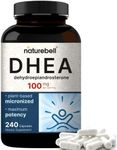 NatureBell DHEA 100mg, 240 Capsules | Extra Strength, Micronized Grade for Better Absorption, Supports Energy Level, Metabolism and Healthy Aging for Men and Women, No GMOs and Made in U.S.A