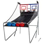Franklin Sports Arcade Basketball - Indoor Basketball Shootout - 2 Players - Includes Electronic Scoreboard and 4 Mini Basketballs, Red and Blue (54315)