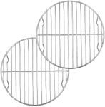 9 Inch Round Canning Steaming Racks, E-far Stainless Steel Round Baking Cooling Rack Set of 2, Multi-Purpose for Air Fryer Pressure Cooker, Dishwasher Safe