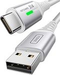 INIU USB C Charger Cable, [2m White] 3.1A Type C Cable Fast Charging, Braided USB A to USB-C Phone Charger Cable USBC for iPhone 17 16 Pro Samsung Galaxy S25 S24 S23 Huawei P9 Pixel 10 9 iPad etc.